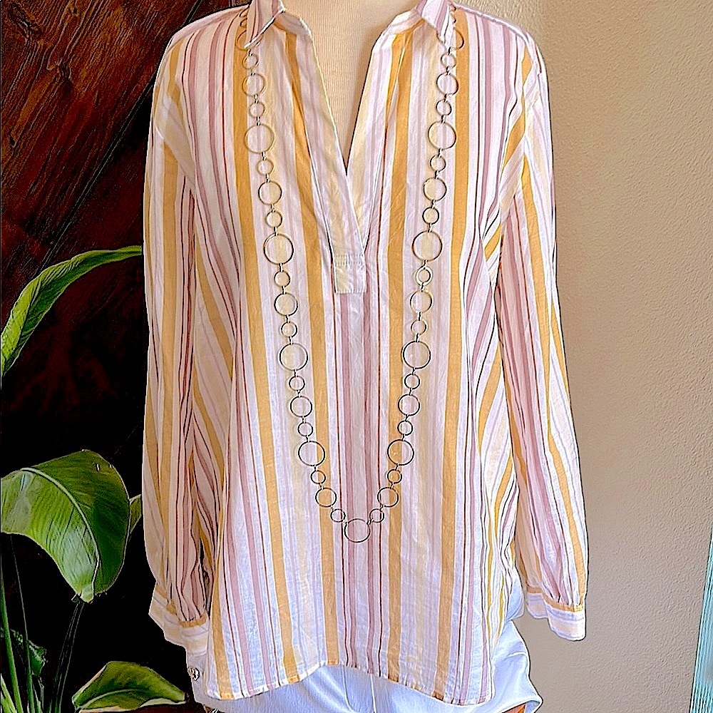 Loft Multicolor Women's Top Petite Large
